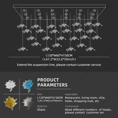 Lustre suspendu en cristal moderne pour salon, salle à manger et hôtel