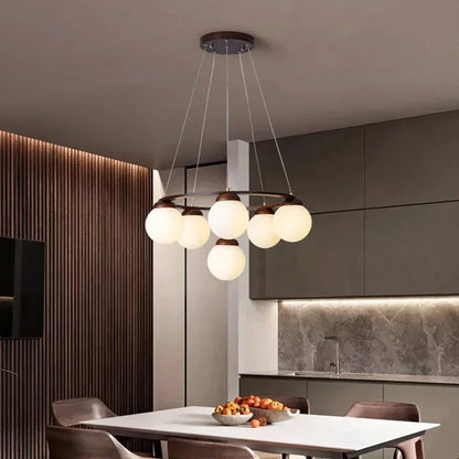 Suspension Globe Scandinave Minimaliste en Métal, Luminaire pour Cuisine et Salle à Manger