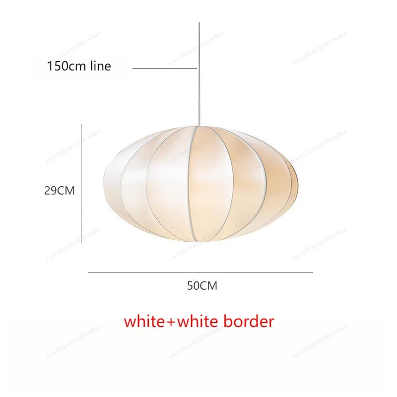 Suspension lanterne en soie Zen style japonais médiéval pour salon