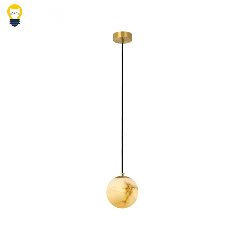 Suspension en cuivre massif et marbre espagnol, design luxe moderne