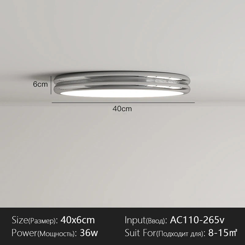 Plafonnier rond Bauhaus vert en métal LED pour ambiance cosy