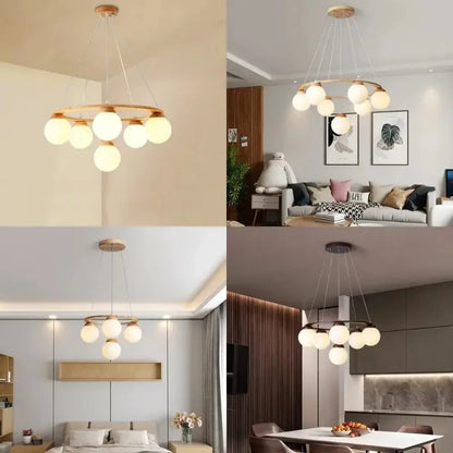 Suspension Globe Scandinave Minimaliste en Métal, Luminaire pour Cuisine et Salle à Manger