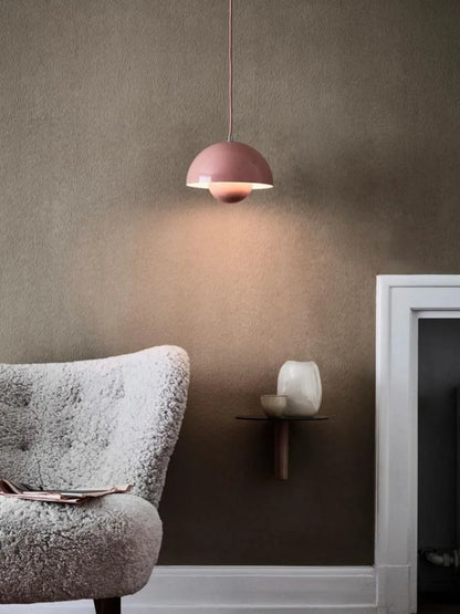 Suspension bourgeon danois en métal, lumière chaude, design moderne