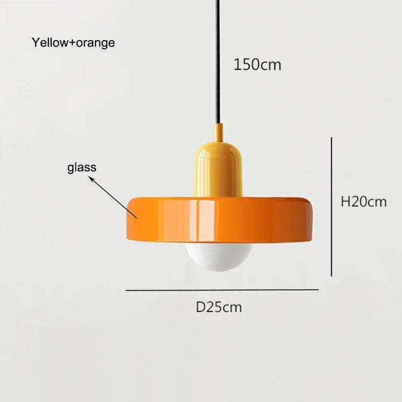 Suspension verre rétro nordique E27 LED lumière chaude pour intérieur
