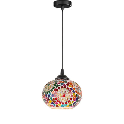 Suspension mosaïque en alliage style bohème pour chambre et salle à manger