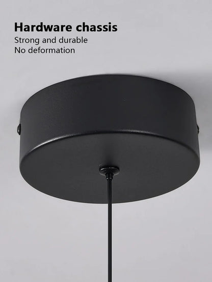 Suspension lustre nordique triangulaire en métal, lumière chaude pour salon et chambre