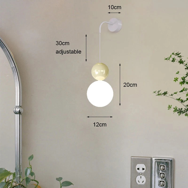 Applique Murale Nordique Moderne en Métal avec Lumière LED Blanc Chaud pour Intérieur