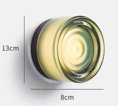 Applique Murale Ronde en Verre Transparent au Design Nordique Moderne, Luminaire Décoratif pour Chambre et Hôtel