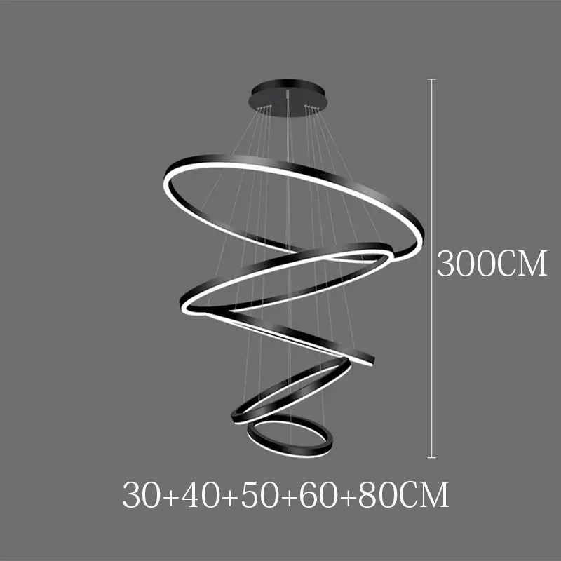 Suspension nordique en ferronnerie et acrylique, lumière chaude modulable pour salon et salle à manger