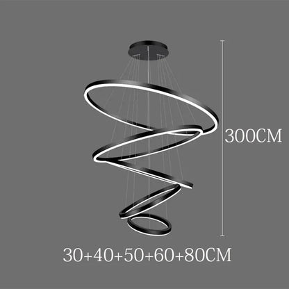 Suspension nordique en ferronnerie et acrylique, lumière chaude modulable pour salon et salle à manger