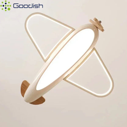 Suspension lustre LED moderne avion, lumière chaude pour chambre enfant