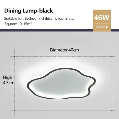 Plafonnier LED suspendu design nordique en acrylique et métal, éclairage intérieur cosy