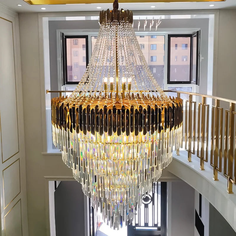 Lustre moderne en cristal de luxe pour salon, éclairage LED suspendu
