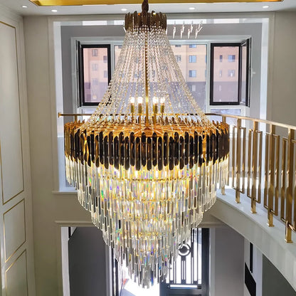 Lustre moderne en cristal de luxe pour salon, éclairage LED suspendu