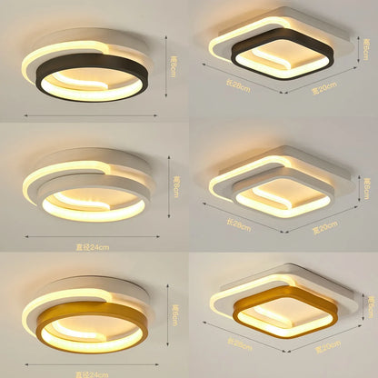 Plafonnier LED moderne 3 couleurs réglable pour chambre et salon
