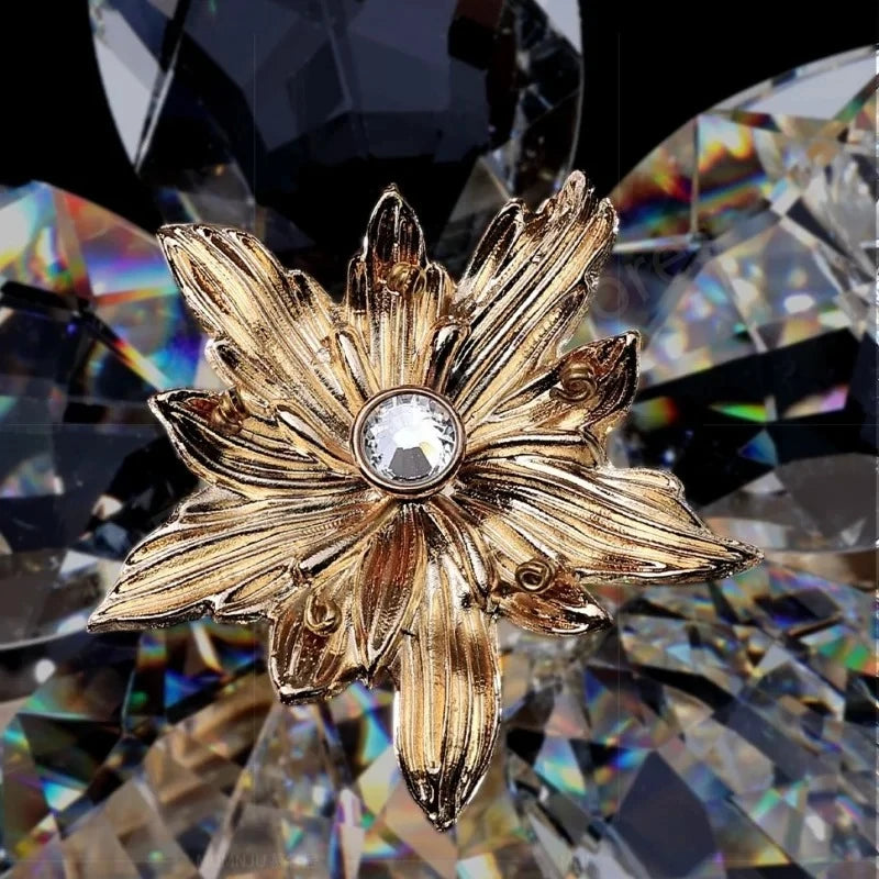 Lustre en cristal K9 de luxe, design moderne, lampe de plafond pour villa et salon