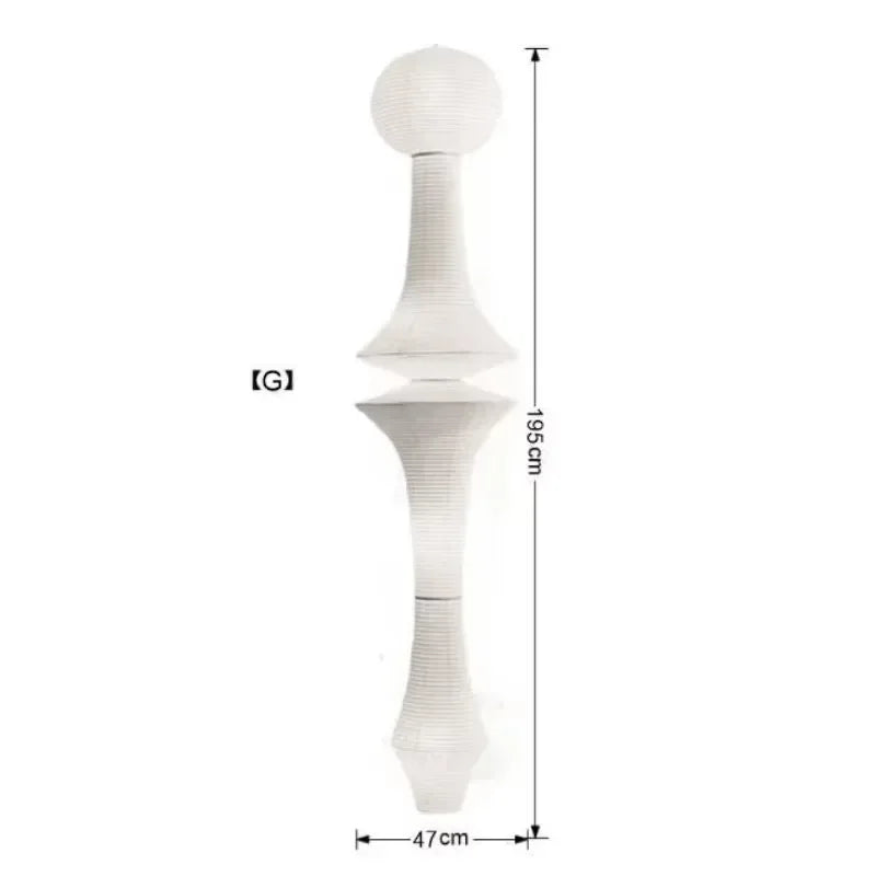 Suspension Akari en papier de riz blanc, lampe japonaise pour salle à manger et escalier