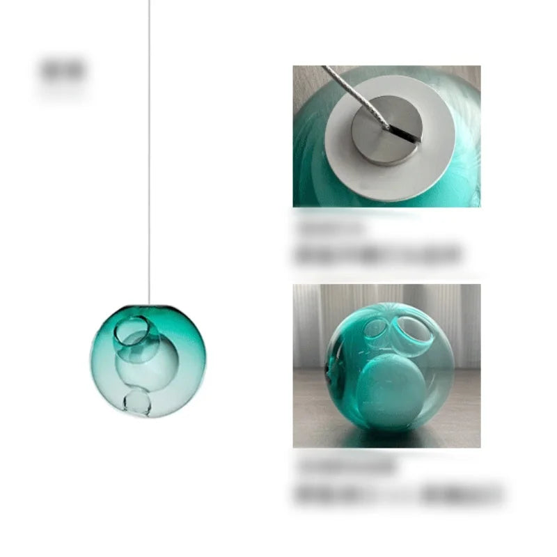 Suspension boule en verre design canadien pour salon et bar Villa