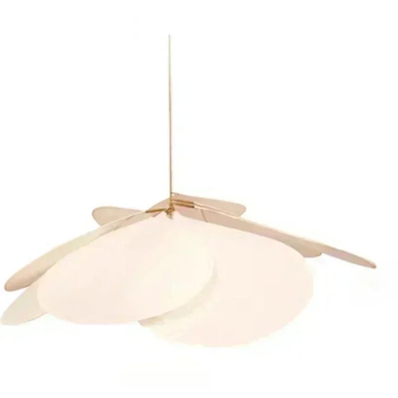 Suspension LED fleur en tissu coloré pour salon et salle à manger, lumière chaleureuse