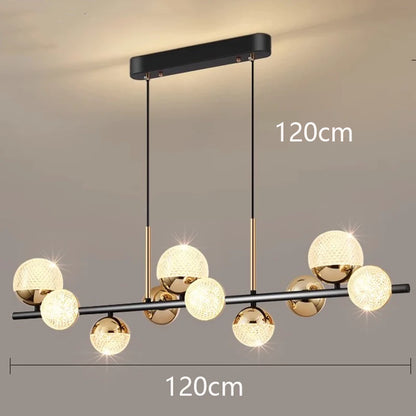 Suspension LED moderne en alliage avec lumière chaude, pour salon et salle à manger