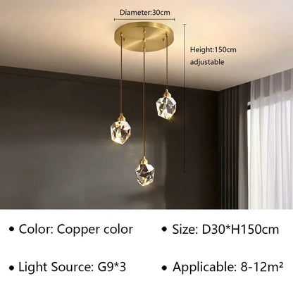 Suspension LED moderne en acrylique pour salon et salle à manger