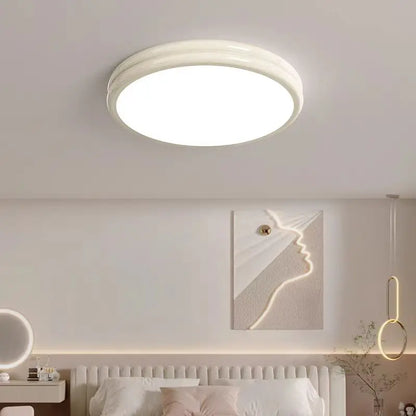 Plafonnier rond Bauhaus vert en métal LED pour ambiance cosy
