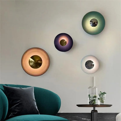 Applique Murale LED Ronde UFO en Fer, Design Moderne et Ambiance Chaleureuse