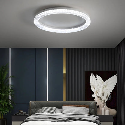 Plafonnier LED Design Nordique en Métal Doré, Luminaire Dimmable pour Chambre et Cuisine