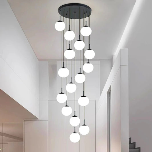 Suspension LED moderne en acrylique, éclairage d’intérieur chaleureux pour salon et escaliers