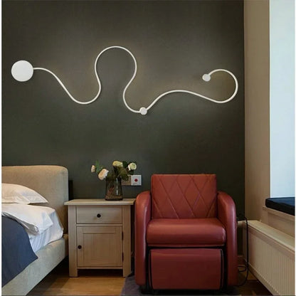 Applique Murale LED Design Nordique Moderne en Métal pour Salon et Chambre