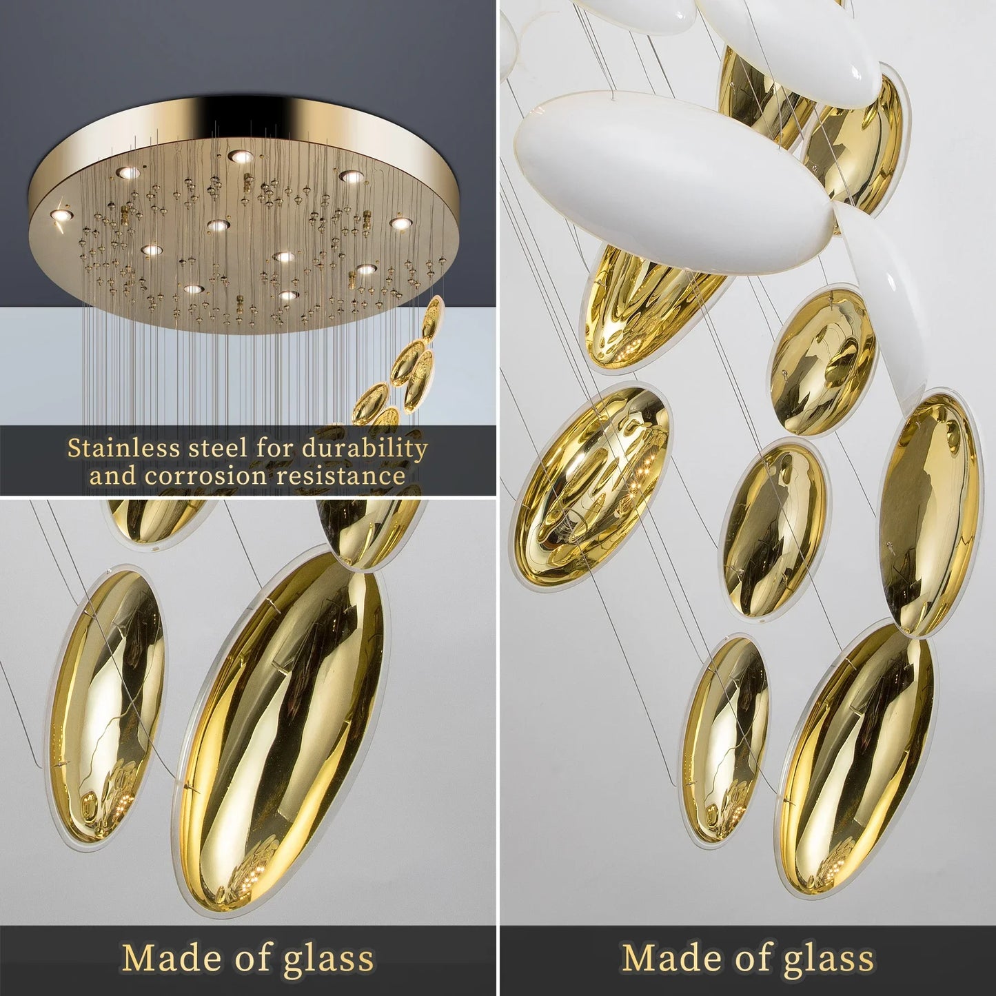 Lustre moderne en fer style ciel étoilé pour halls et boutiques