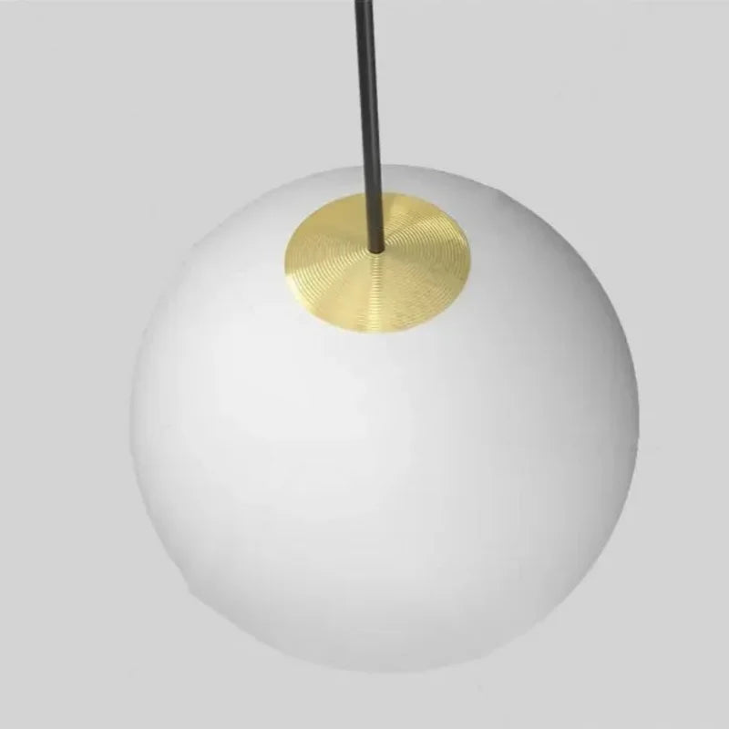 Suspension sphérique nordique moderne en métal pour salon lumineux