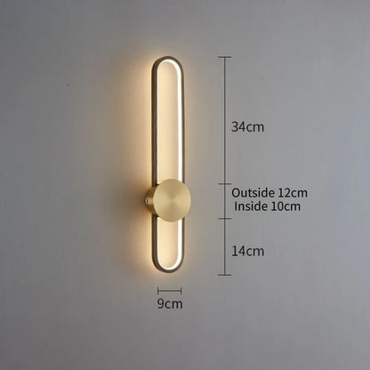 Applique Murale LED Moderne Longue en Aluminium pour Salon et Chambre