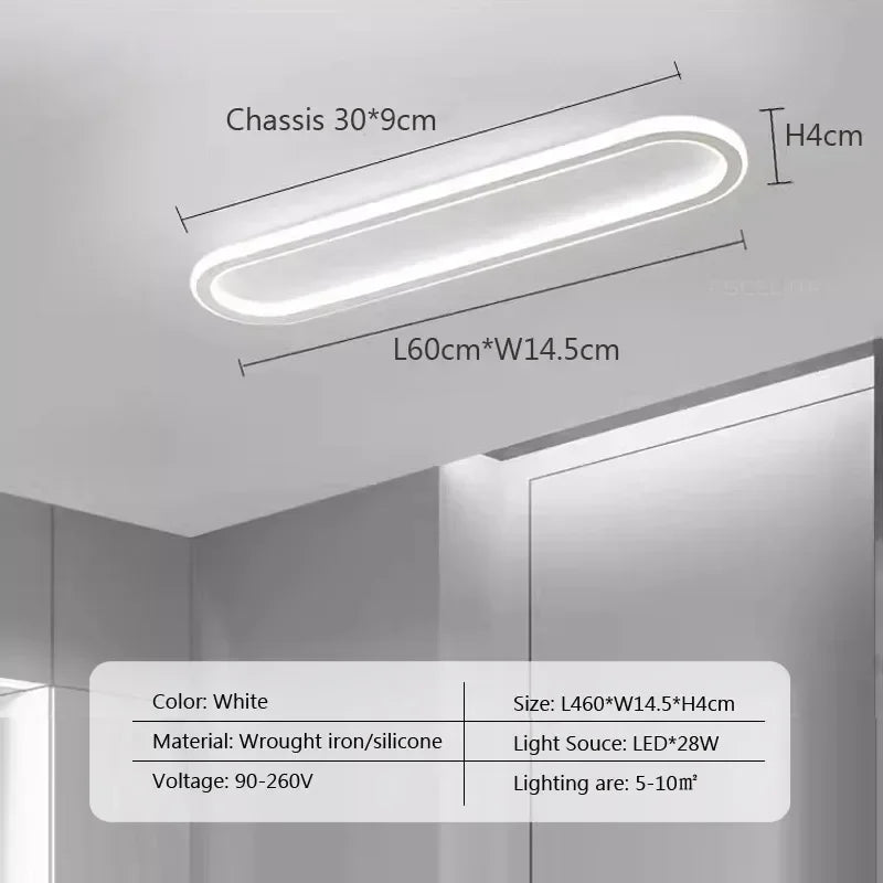 Plafonnier LED moderne en aluminium pour salon et salle à manger, lumière chaude