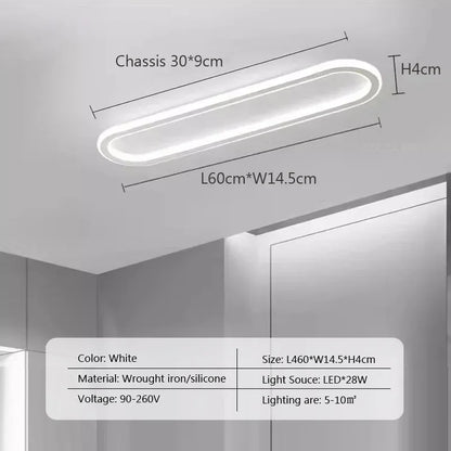 Plafonnier LED moderne en aluminium pour salon et salle à manger, lumière chaude