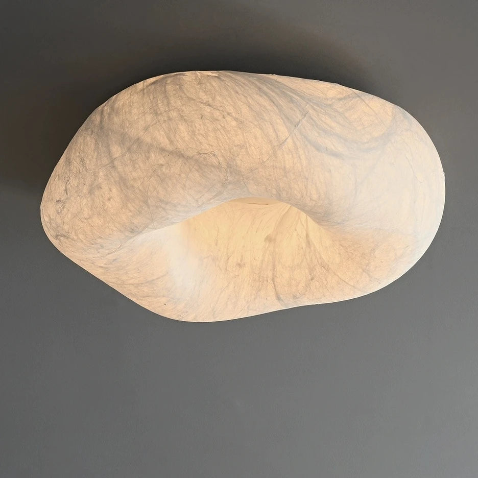 Plafonnier nuage moderne en soie Wabi Sabi LED pour salon et chambre