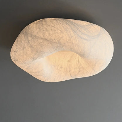 Plafonnier nuage moderne en soie Wabi Sabi LED pour salon et chambre