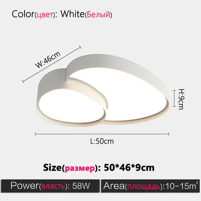 Plafonnier LED moderne en métal avec télécommande, lumière chaude et froide, éclairage intérieur pour salon et chambre