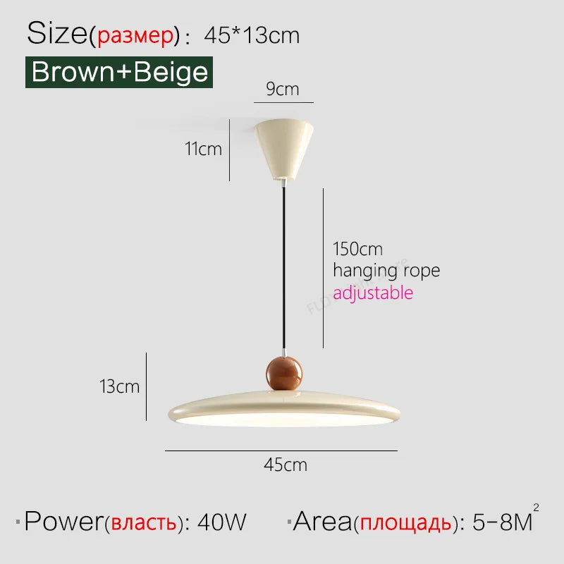 Suspension UFO moderne en métal et acrylique, lumière chaude ambiance cosy