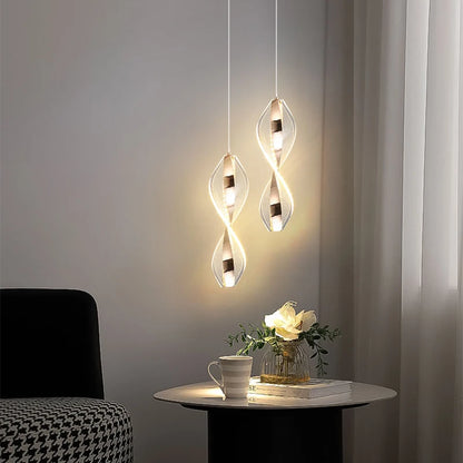 Suspension LED nordique en acrylique, lumière chaude et naturelle pour intérieur