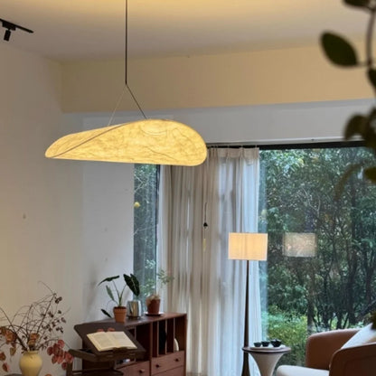 Suspension LED en Soie Tricotée Main, Luminaire Moderne pour Ambiance Chaleureuse