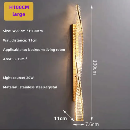 Suspension moderne en cristal K9 spirale, lumière LED pour îlot et salle à manger