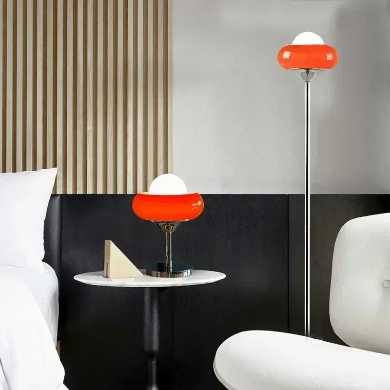Lampadaire LED Rétro en Forme de Tarte aux Œufs, Design Moderne et Lumineux