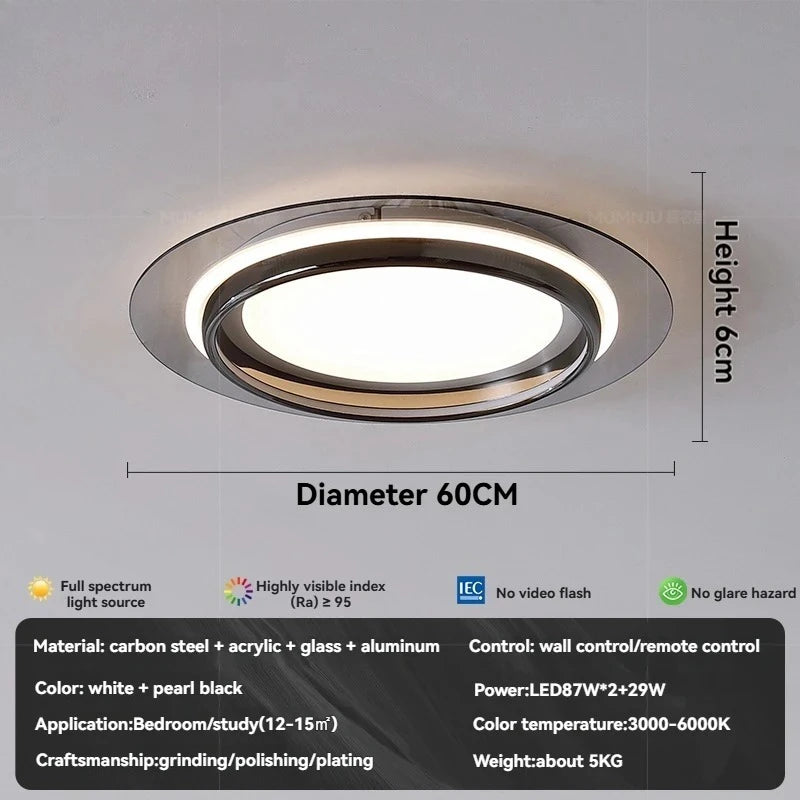 Plafonnier LED moderne en acrylique à coins arrondis, lumière chaleureuse pour intérieur élégant