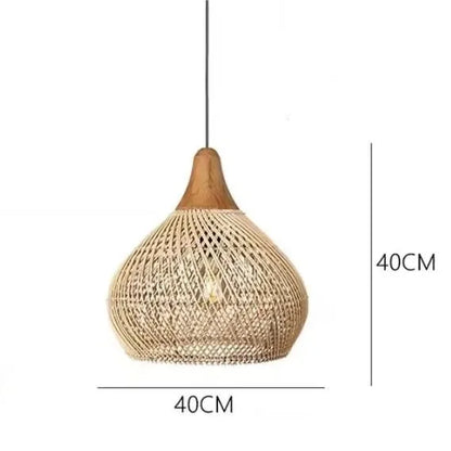 Suspension grand lustre en rotin tissé main style Boho ambiance chaleureuse