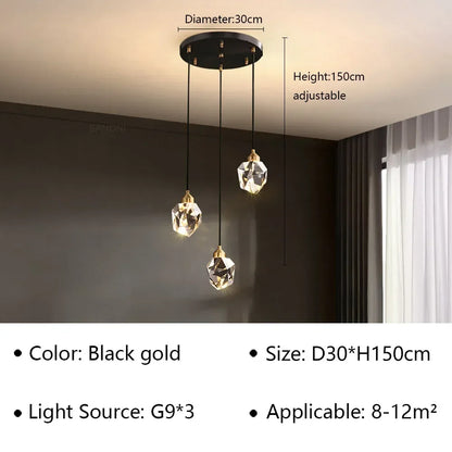 Suspension LED moderne en acrylique pour salon et salle à manger