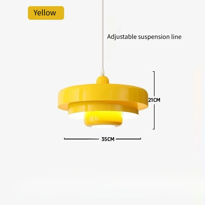 Suspension LED Macaron Nordique en acier et aluminium, éclairage cosy pour salon et restaurant