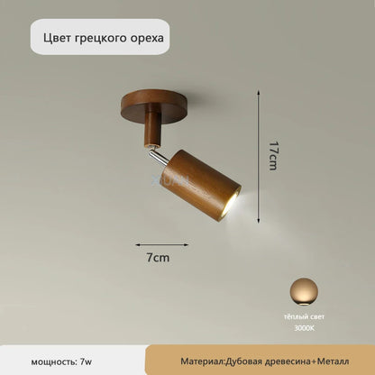 Plafonnier japonais en bois à lumière réglable pour salon et couloir