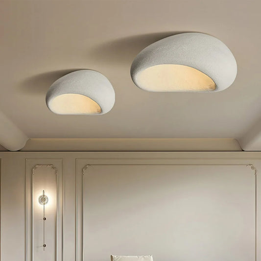 Plafonnier Nordique Wabi Sabi LED design minimaliste pour salon et chambre