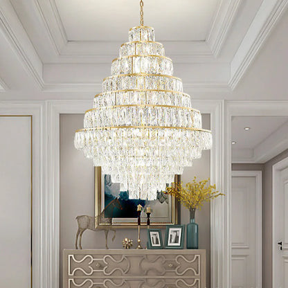 Lustre en cristal de luxe moderne pour salon, éclairage LED élégant